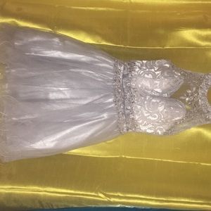 Silver Short Prom Dress